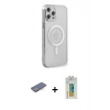 MARSİLYAN™- iPhone 12 Pro Kılıf Doruk Minimal - Siyah Polymer Nano Ekran Koruyucu + Renkli Kamera Lens Koruma Cam - MI