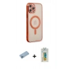 MARSİLYAN™- iPhone 12 Pro Kılıf Doruk Minimal - Siyah Polymer Nano Ekran Koruyucu + Shine Kamera Lens Koruma Cam - MI