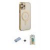 MARSİLYAN™- iPhone 12 Pro Kılıf Doruk Minimal - Siyah Polymer Nano Ekran Koruyucu + Shine Kamera Lens Koruma Cam - MI