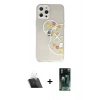 MARSİLYAN™- iPhone 12 Pro Kılıf Eksen Asil Prime - Şeffaf 360 Full Body Arka Koruyucu + Kamera Lens Koruma Cam - SF