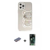 MARSİLYAN™- iPhone 12 Pro Kılıf Eksen Asil Prime - Şeffaf 360 Full Body Arka Koruyucu + Renkli Kamera Lens Koruma Cam - TU