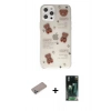MARSİLYAN™- iPhone 12 Pro Kılıf Eksen Asil Prime - Şeffaf 360 Full Body Arka Koruyucu + Shine Kamera Lens Koruma Cam - SABE