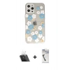 MARSİLYAN™- iPhone 12 Pro Kılıf Eksen Asil Prime - Şeffaf Uv Polymer Nano Ekran Koruyucu + Kamera Lens Koruma Cam - SF