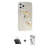 MARSİLYAN™- iPhone 12 Pro Kılıf Eksen Asil Prime - Şeffaf Uv Polymer Nano Ekran Koruyucu + Kamera Lens Koruma Cam - SF