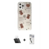 MARSİLYAN™- iPhone 12 Pro Kılıf Eksen Asil Prime - Şeffaf Uv Polymer Nano Ekran Koruyucu + Kamera Lens Koruma Cam - SF