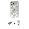 MARSİLYAN™- iPhone 12 Pro Kılıf Eksen Asil Prime - Şeffaf Uv Polymer Nano Ekran Koruyucu + Shine Kamera Lens Koruma Cam - GD