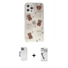 MARSİLYAN™- iPhone 12 Pro Kılıf Eksen Asil Prime - Şeffaf Uv Polymer Nano Ekran Koruyucu + Shine Kamera Lens - MI