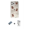 MARSİLYAN™- iPhone 12 Pro Kılıf Eksen Asil Prime - Şeffaf Uv Polymer Nano Ekran Koruyucu + Shine Kamera Lens Koruma Cam - SH