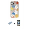 MARSİLYAN™- iPhone 12 Pro Kılıf Eksen Asil Prime - Siyah 34D Hayalet Izgaralı Cam + Shine Kamera Lens Koruma Cam - MI