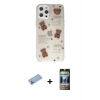MARSİLYAN™- iPhone 12 Pro Kılıf Eksen Asil Prime - Siyah 34D Hayalet Izgaralı Cam + Shine Kamera Lens Koruma Cam - MI