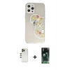 MARSİLYAN™- iPhone 12 Pro Kılıf Eksen Asil Prime - Siyah 360 Mat Full Body Arka Koruyucu + Shine Kamera Lens - GD