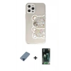 MARSİLYAN™- iPhone 12 Pro Kılıf Eksen Asil Prime - Siyah 360 Mat Full Body Arka Koruyucu + Metal Kamera Lens Koruma Cam - MI