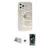 MARSİLYAN™- iPhone 12 Pro Kılıf Eksen Asil Prime - Siyah 360 Mat Full Body Arka Koruyucu + Rainbow Kamera Lens Koruma Cam - GD