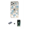 MARSİLYAN™- iPhone 12 Pro Kılıf Eksen Asil Prime - Siyah 360 Mat Full Body Arka Koruyucu + Renkli Kamera Lens Koruma Cam - SI