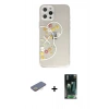 MARSİLYAN™- iPhone 12 Pro Kılıf Eksen Asil Prime - Siyah 360 Mat Full Body Arka Koruyucu + Renkli Kamera Lens Koruma Cam - SI