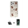 MARSİLYAN™- iPhone 12 Pro Kılıf Eksen Asil Prime - Siyah 360 Mat Full Body Arka Koruyucu + Kamera Lens Koruma Cam - SF