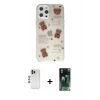 MARSİLYAN™- iPhone 12 Pro Kılıf Eksen Asil Prime - Siyah 360 Mat Full Body Arka Koruyucu + Shine Kamera Lens - MI