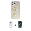 MARSİLYAN™- iPhone 12 Pro Kılıf Eksen Asil Prime - Siyah 360 Mat Full Body Arka Koruyucu + Shine Kamera Lens - MI