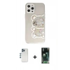 MARSİLYAN™- iPhone 12 Pro Kılıf Eksen Asil Prime - Siyah 360 Mat Full Body Arka Koruyucu + Shine Kamera Lens - MI