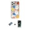 MARSİLYAN™- iPhone 12 Pro Kılıf Eksen Asil Prime - Siyah 360 Mat Full Body Arka Koruyucu + Shine Kamera Lens Koruma Cam - SH