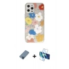 MARSİLYAN™- iPhone 12 Pro Kılıf Eksen Asil Prime - Siyah 3D Antistatik Seramik Nano Ekran Koruyucu + Metal Kamera Lens Koruma Cam - MI
