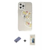 MARSİLYAN™- iPhone 12 Pro Kılıf Eksen Asil Prime - Siyah 6D Mat Seramik Hayalet Nano Ekran Koruyucu + Metal Kamera Lens Koruma Cam - GD