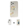MARSİLYAN™- iPhone 12 Pro Kılıf Eksen Asil Prime - Siyah 6D Mat Seramik Hayalet Nano Ekran Koruyucu + Shine Kamera Lens - GS