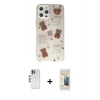 MARSİLYAN™- iPhone 12 Pro Kılıf Eksen Asil Prime - Siyah 6D Mat Seramik Hayalet Nano Ekran Koruyucu + Shine Kamera Lens - GS