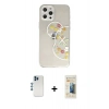 MARSİLYAN™- iPhone 12 Pro Kılıf Eksen Asil Prime - Siyah 6D Mat Seramik Hayalet Nano Ekran Koruyucu + Shine Kamera Lens - MI