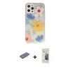 MARSİLYAN™- iPhone 12 Pro Kılıf Eksen Asil Prime - Siyah 6D Mat Seramik Hayalet Nano Ekran Koruyucu + Renkli Kamera Lens Koruma Cam - MI