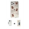 MARSİLYAN™- iPhone 12 Pro Kılıf Eksen Asil Prime - Siyah 6D Mat Seramik Hayalet Nano Ekran Koruyucu + Shine Kamera Lens - MI