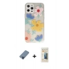 MARSİLYAN™- iPhone 12 Pro Kılıf Eksen Asil Prime - Siyah 6D Mat Seramik Hayalet Nano Ekran Koruyucu + Metal Kamera Lens Koruma Cam - MI