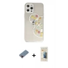 MARSİLYAN™- iPhone 12 Pro Kılıf Eksen Asil Prime - Siyah 6D Mat Seramik Hayalet Nano Ekran Koruyucu + Metal Kamera Lens Koruma Cam - KI