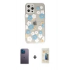 MARSİLYAN™- iPhone 12 Pro Kılıf Eksen Asil Prime - Siyah 6D Mat Seramik Hayalet Nano Ekran Koruyucu + Neon Fosforlu Kamera Lens - MI