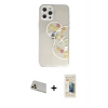 MARSİLYAN™- iPhone 12 Pro Kılıf Eksen Asil Prime - Siyah 6D Mat Seramik Hayalet Nano Ekran Koruyucu + Rainbow Kamera Lens Koruma Cam - GD