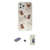 MARSİLYAN™- iPhone 12 Pro Kılıf Eksen Asil Prime - Siyah 6D Mat Seramik Hayalet Nano Ekran Koruyucu + Renkli Kamera Lens Koruma Cam - YL