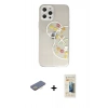MARSİLYAN™- iPhone 12 Pro Kılıf Eksen Asil Prime - Siyah 6D Mat Seramik Hayalet Nano Ekran Koruyucu + Renkli Kamera Lens Koruma Cam - SI