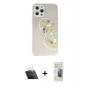 MARSİLYAN™- iPhone 12 Pro Kılıf Eksen Asil Prime - Siyah 6D Mat Seramik Hayalet Nano Ekran Koruyucu + Kamera Lens Koruma Cam - SF