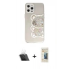 MARSİLYAN™- iPhone 12 Pro Kılıf Eksen Asil Prime - Siyah 6D Mat Seramik Hayalet Nano Ekran Koruyucu + Kamera Lens Koruma Cam - SF