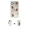 MARSİLYAN™- iPhone 12 Pro Kılıf Eksen Asil Prime - Siyah 6D Mat Seramik Hayalet Nano Ekran Koruyucu + Shine Kamera Lens - GD