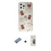 MARSİLYAN™- iPhone 12 Pro Kılıf Eksen Asil Prime - Siyah 6D Mat Seramik Hayalet Nano Ekran Koruyucu + Shine Kamera Lens Koruma Cam - PE