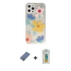 MARSİLYAN™- iPhone 12 Pro Kılıf Eksen Asil Prime - Siyah Polymer Nano Ekran Koruyucu + Metal Kamera Lens Koruma Cam - AKYL