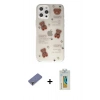 MARSİLYAN™- iPhone 12 Pro Kılıf Eksen Asil Prime - Siyah Polymer Nano Ekran Koruyucu + Metal Kamera Lens Koruma Cam - GD