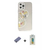 MARSİLYAN™- iPhone 12 Pro Kılıf Eksen Asil Prime - Siyah Polymer Nano Ekran Koruyucu + Metal Kamera Lens Koruma Cam - GD
