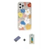 MARSİLYAN™- iPhone 12 Pro Kılıf Eksen Asil Prime - Siyah Polymer Nano Ekran Koruyucu + Metal Kamera Lens Koruma Cam - GD