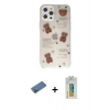 MARSİLYAN™- iPhone 12 Pro Kılıf Eksen Asil Prime - Siyah Polymer Nano Ekran Koruyucu + Shine Kamera Lens Koruma Cam - GD