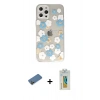 MARSİLYAN™- iPhone 12 Pro Kılıf Eksen Asil Prime - Siyah Polymer Nano Ekran Koruyucu + Shine Kamera Lens Koruma Cam - GD