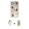 MARSİLYAN™- iPhone 12 Pro Kılıf Eksen Asil Prime - Siyah Polymer Nano Ekran Koruyucu + Shine Kamera Lens - GS