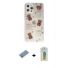 MARSİLYAN™- iPhone 12 Pro Kılıf Eksen Asil Prime - Siyah Polymer Nano Ekran Koruyucu + Shine Kamera Lens Koruma Cam - GS