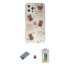 MARSİLYAN™- iPhone 12 Pro Kılıf Eksen Asil Prime - Siyah Polymer Nano Ekran Koruyucu + Metal Kamera Lens Koruma Cam - KI